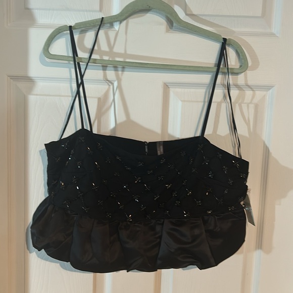 NWT Black Beaded Top Size Large by Anthropologie - Picture 6 of 13